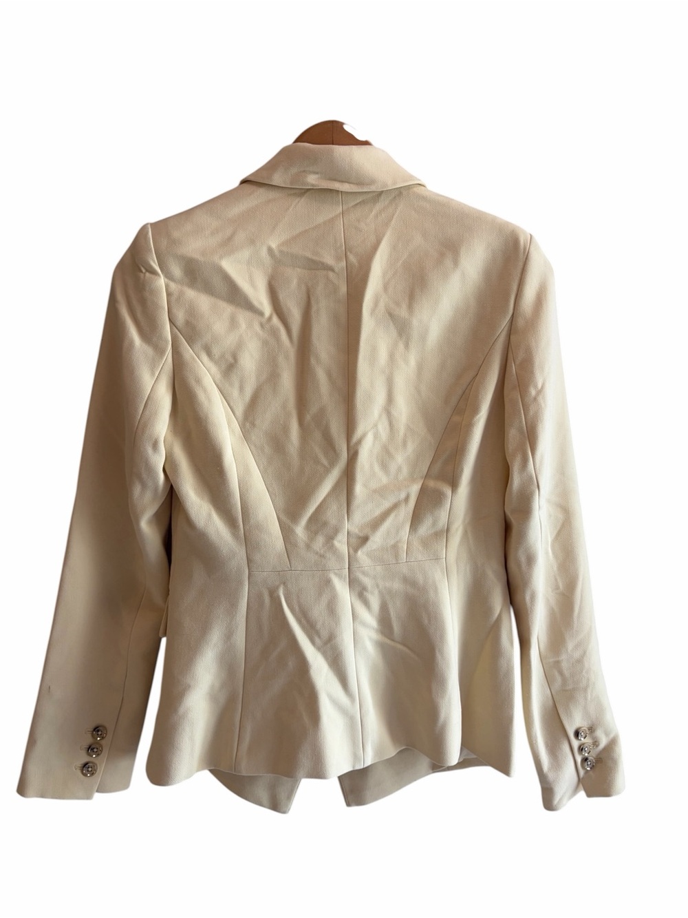 WHITE HOUSE BLACK MARKET Ecru Double Breasted Blazer Jacket - Picture 3 of 7